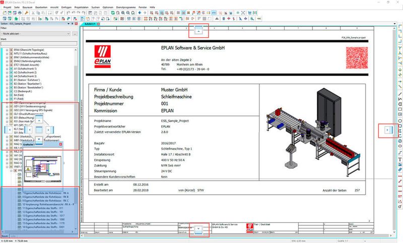 Die Eplan Plattform, Version 2.8 erhält eine neue grafische Bedienoberfläche. Flyouts geben mehr Platz für die Arbeit in den Schaltplänen, Übersichten und Aus. (Eplan Software & Service)