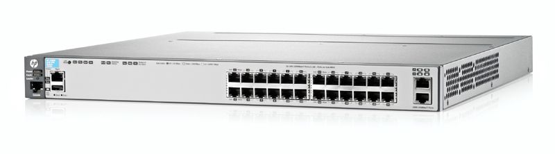 Der HP-Switch „3800“ bringt die „Flex“-Architektur auf den „Campus“; dieses Modell ist mit 24 Ports ausgestattet. Bild: HP (Archiv: Vogel Business Media)