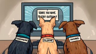 Datensicherheit in Unternehmen: Ransomware, Phishing und Malware sollten lieber draußen bleiben. (Bild: Canva / KI-generiert)