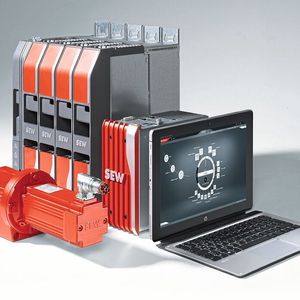 Mit den Bausteinen Engineeringsoftware, Steuerungstechnik, Umrichtertechnik sowie Getriebemotoren ermöglicht der Automatisierungsbaukasten Movi-C die Maschinenautomatisierung aus einer Hand. 