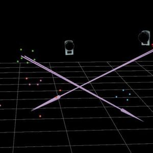 Visualisierung: Die Daten aus Eye-Tracking und Motion Capturing im Qualisys Track Manager.(Bild:  Qualisys)