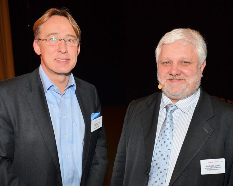 Big-Data-Experten unter sich: Rüdiger Rath (Inforsacom) und Andreas Zilch (Experton Group). (Bild: Michael Hase / IT-BUSINESS)