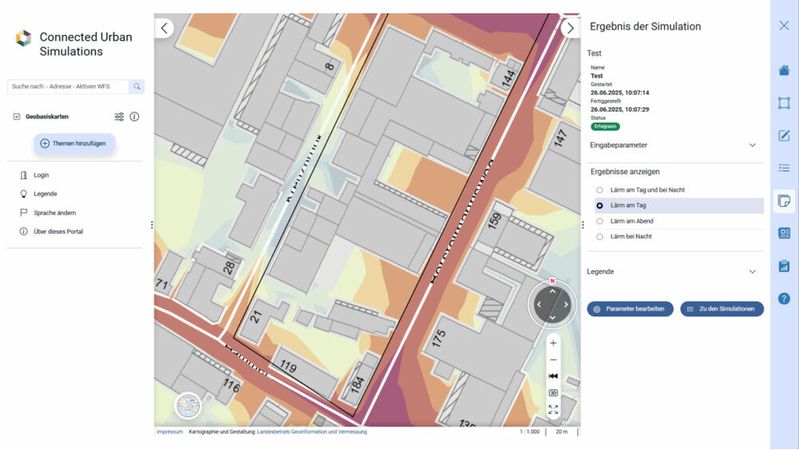 Das CUS-Projekt liefert digitale Werkzeuge zur Bewertung von Wind- und Verkehrslärm bei raumbezogenen Planungen.(Bild:  CUT-Projekt / Senatskanzlei Hamburg)