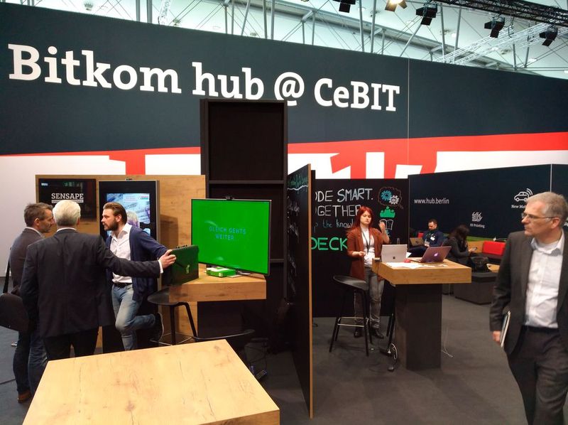 Bitkom bietet im Bitkom Hub Startups die Möglichkeit, sich zu präsentieren. (Bild: Robert Horn)