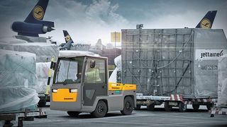 Der neue Elektro-Sitzschlepper EZS 7820 von Jungheinrich ist mit 28 t Zugleistung insbesondere für den Außeneinsatz an Flughäfen geeignet. (Jungheinrich)
