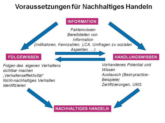 Abb. 2: Voraussetzungen für nachhaltiges Handeln(Bild:  NIUB)