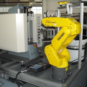 Automatisierte Version: automatische Be- und Entladung mit Fanuc Roboter.