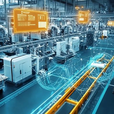 Factory-X ist auf der Hannover Messe in Halle 13, Stand C24 (am Gemeinschaftsstand der Plattform Industrie 4.0) zu finden. (Bild: ©STUDIO.no.3/stock.adobe.com; generiert mit KI)