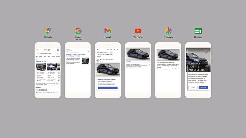 Fahrzeuganzeigen auf Google: Das US-Unternehmen will die Annoncen von Händlern künftig nicht nur über Google Shopping ausspielen, sondern über verschiedene seiner Services und Plattformen. Fahrzeuganzeigen auf Google: Das US-Unternehmen will die Annoncen von Händlern künftig nicht nur über Google Shopping ausspielen, sondern über verschiedene seiner Services und Plattformen.