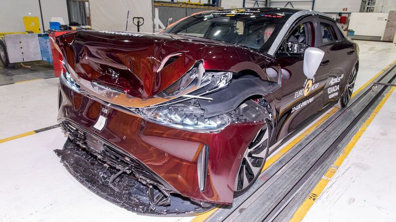 Auch der Lucid Air überzeugte im Crashtest. (Bild: Euro NCAP)