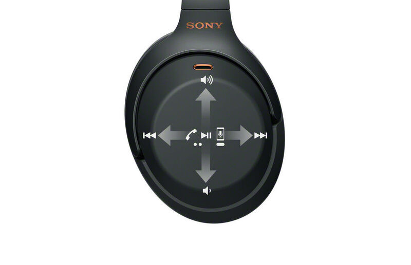Der WH-1000XM3-Kopfhörer nimmt Anrufe direkt am Ohr entgegen. (Sony)