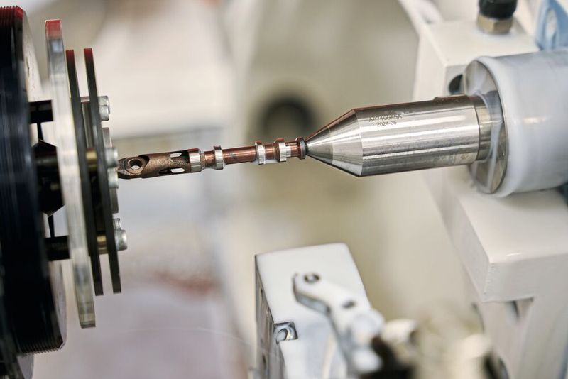 Rectification d'un tiroir de vanne hydraulique. (Source : Fritz Studer AG)