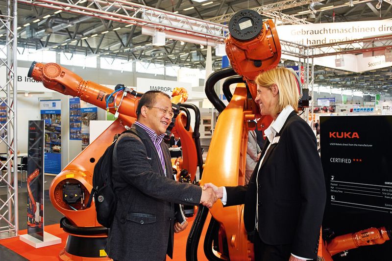 Die Usetec galt 2014 als Leitmesse für gebrauchte Maschinen, im Jahr 2015 wird die Messe vom 13. bis 15. April in Karlsruhe zum 21. Mal stattfinden. (Bild: Andreas Drollinger)