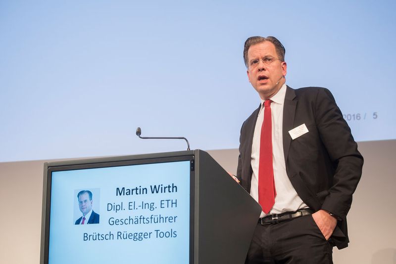 Dipl. El.-Ing. ETH Martin Wirth, Geschäftsführer Brütsch/Rüegger Tools referiert am 5. SMM-Kongress über Industrie 4.0 in der Praxis. (Thomas Entzeroth)