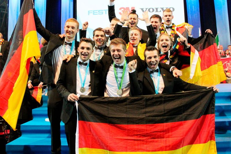 Mit Gold- und Silbermedaillen in jeweils drei Berufen und Bronze in zwei Berufen sowie acht Medaillen of Excellence konnte das deutsche Nationalteam überaus zufrieden sein. (Worldskills Germany)