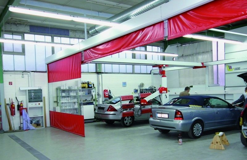 Ein mobiles Schienen-Infrarot-Trockensystem sorgt im Heister-Kompetenzzentrum für eine qualitativ hochwertige Lackinstandsetzung.  (Foto: Dominsky)