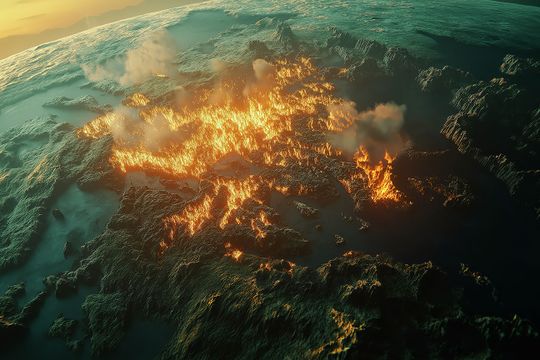 On-orbit AI can detect temperature anomalies such as wildfires, volcanic activity, or industrial accidents with the Spacechips AI1 processer. (Copyright:  Vicor)