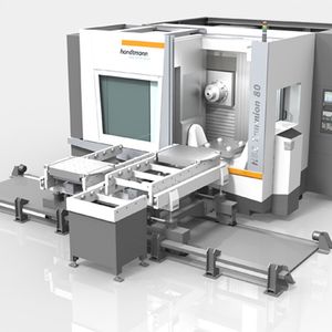 Die entwickelte Palettenautomation für den schnellen Palettenwechsel erhöht zusätzlich die Produktivität der Bearbeitungszentren.