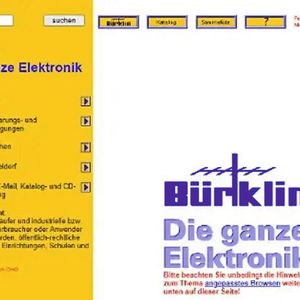 1999 bis 2000, Einstieg in den Onlineverkauf: Erstmaliger Verkauf von Produkten über das Internet. (Bild:  Bürklin)