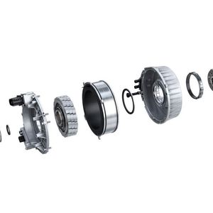 Der kompakte E-Motor passt auch in kleine Felgen.(Bild:  Schaeffler)