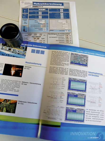 Sander bietet seinen Kunden auch eine Dienstleistung an, mit der sich ein Optimum an Effektivität beim Umformen erzielen lässt: die Hubzahloptimierung und Simulation. Der Kunde bekommt danach ein Datenblatt mit allen wichtigen Parametern, die nahezu real sind. Bild: Kuhn (Archiv: Vogel Business Media)