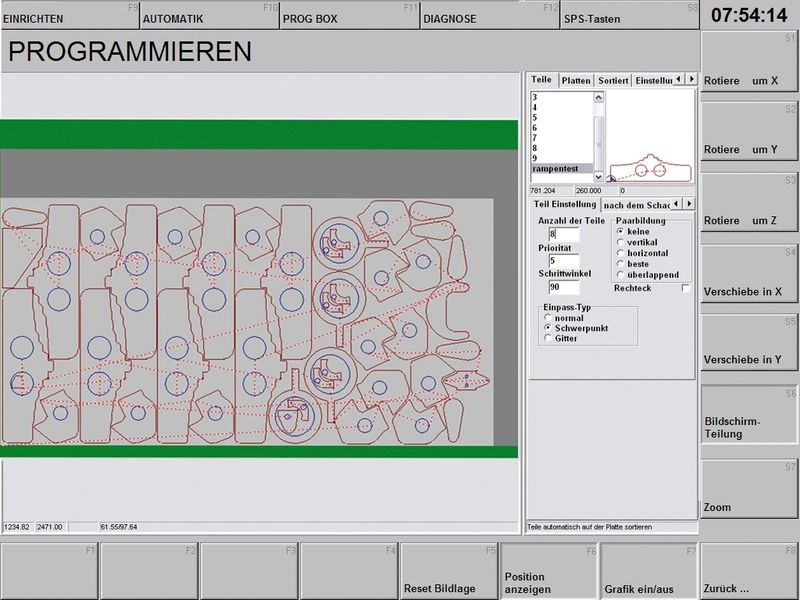 Bild 4: Die Masken des Eckelmann-Human-Machine-Interface, wie diese zur Konturverschachtelung, können an die Bedürfnisse und typischen Arbeitsgewohnheiten der Nutzer angepasst werden. (Archiv: Vogel Business Media)