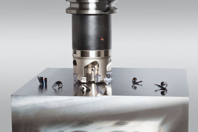 Das Arbeitspferd fürs Raue: MillQuadFeed erreicht enorme Materialabtragsraten mit Vorschüben von 2 mm pro Zahn sowie Schnitttiefen von 2,5 mm. (Bild: Tungaloy Germany)
