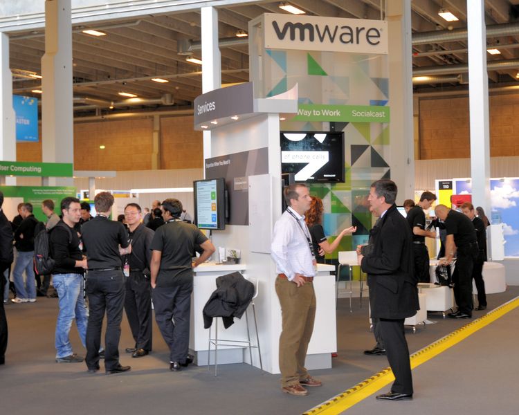 Im Messe-Bereich präsentierten sich rund 120 Aussteller, darunter Cisco, Dell, EMC, HP, Netapp, CA, Colt, Fujitsu, IBM, Intel, Symantec, Trend Micro, VCE und Wyse. (Archiv: Vogel Business Media)
