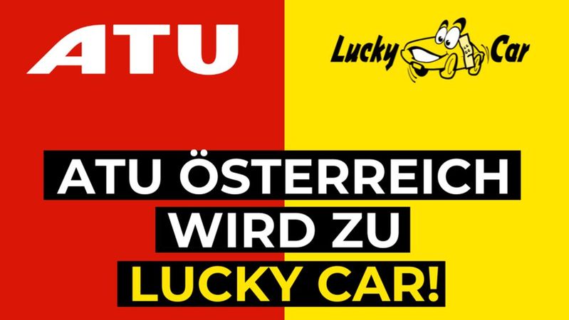 Künftig gelb: Die Werkstattkette Lucky Car übernimmt 24 der noch rot gebrandeten ATU-Filialen in Österreich.(Bild:  Lucky Car)
