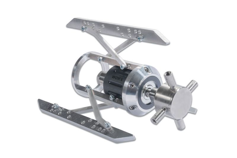 Der Reinigungsschlitten ist zusammen mit der Turbodüse TD 3000-SCS für Durchmesser von 100 bis 350 mm geeignet. (Woma)