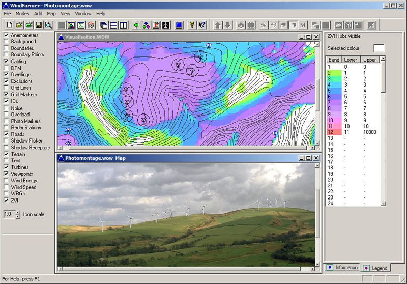 Gut geplant: GH Windfarmer – Planungssoftware für Windparks. Bild: Garrad Hassan (Archiv: Vogel Business Media)