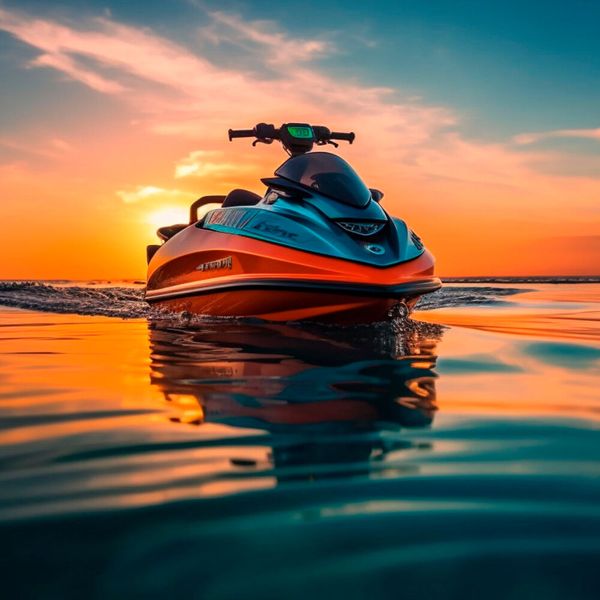 The fascination of Jet-Ski riding lies mainly in the speed at which you rush over the water: The racers can reach up to 130 kilometers per hour in a racing configuration. (Image:Aylin - stock.adobe.com)