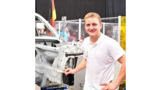 Karosseriespengler Christian Heinz gewann Bronze für Deutschland. (Foto: Schmidt)