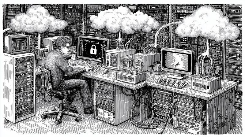 Beim Cloud Switching gibt es Licht und Schatten: Manches hat sich vereinfacht, aber neue Probleme sind im Laufe der Zeit hinzugekommen.(Bild:  Midjourney / KI-generiert)