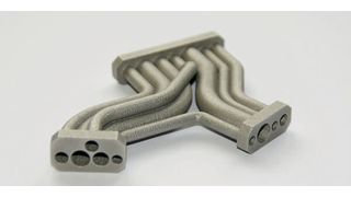 Bild 1: 3D-Druck vom Dienstleister, wie im Laserschmelzverfahren hergestellte Schlauchverbindung im Bild, kann sich für den Auftraggeber lohnen. (Bild: BSF Bünter)