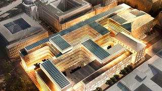 So sieht das Konzept von  Konzept von Henning Larsen Architects aus Kopenhagen/Dänemark für die neue Siemens-Zentrale im Herzen von München aus (Siemens AG)