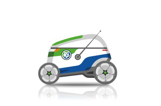 Testfahrzeug für den „efeuCampus“: Güter aller Art sollen in Bruchsal mit neuartigen Fahrzeugen emissionsfrei, generationengerecht und fahrerlos bewegt werden.(Bild:  efeuCampus)