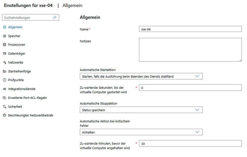 Anpassen der Hyper-V-Einstellungen im Windows Admin Center. (Bild: Joos | Microsoft)