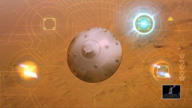 Der Boden des roten Planeten kommt immer näher... (Bild: NASA/Microsoft)