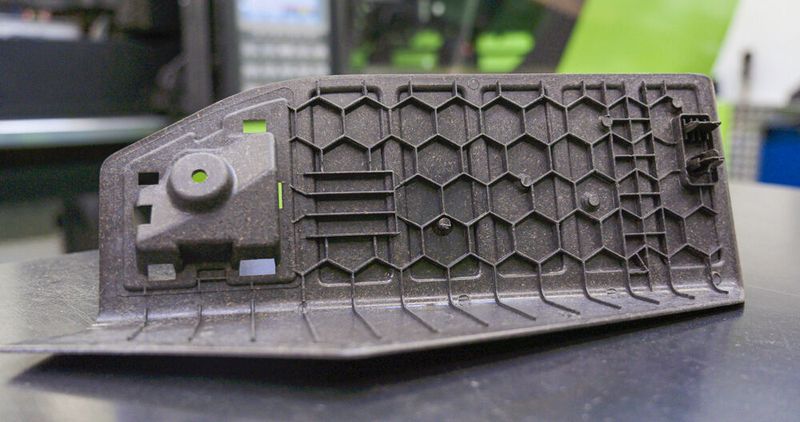Engineers produced prototype footrests and parts of the boot area using olive tree waste. (Source: Ford)