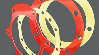 Immer entspannt auf Distanz: Martin passt diese Art von PET-Passscheiben aus seiner Produktlinie M-Tech L sowohl in der Geometrie als auch hinsichtlich der Bohrungen an Leichtbaukonstruktionen der Kunden an, heißt es. Je nach Abstimmungsgenauigkeit variiere auch die Dicke dieser als Schälfolien vorliegenden Konstruktionselemente zwischen 0,2 mm, 0,1 mm, 0,05 mm und 0,025 mm. (Martin)