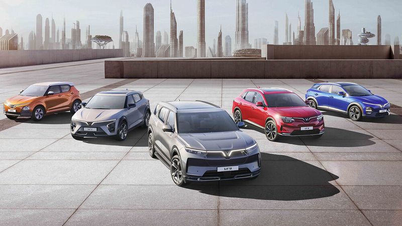 Mit dem Reservierungsstart hätte Vinfast dann vier E-Autos zur Auswahl. (Bild: Vinfast)
