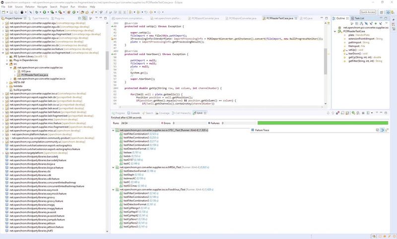 Abb.7: Eine Batterie von erfolgreich verlaufenen Integrationstests aus Sicht eines Software-Entwicklers (Bild: Lablicate)