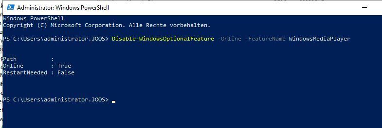 Media Player deinstallieren. (Joos)