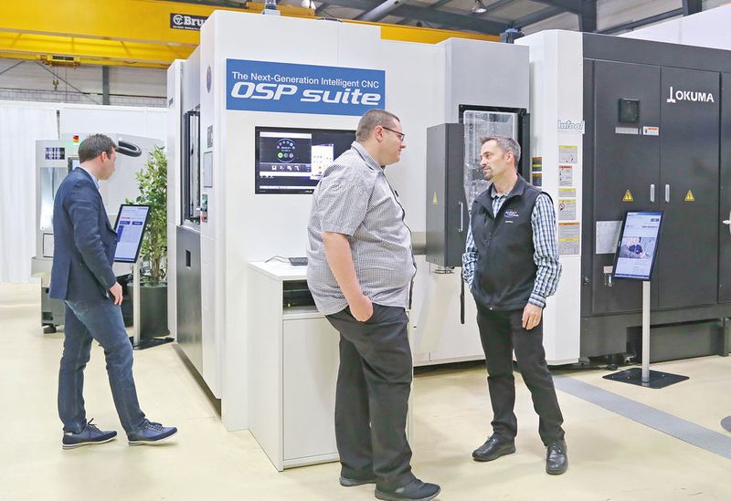 Suvema-Hausausstellung 2017: Okuma hat eine virtuelle Werkstatt als Industrie-4.0-Lösung vorgestellt. (Anne Richter, SMM)