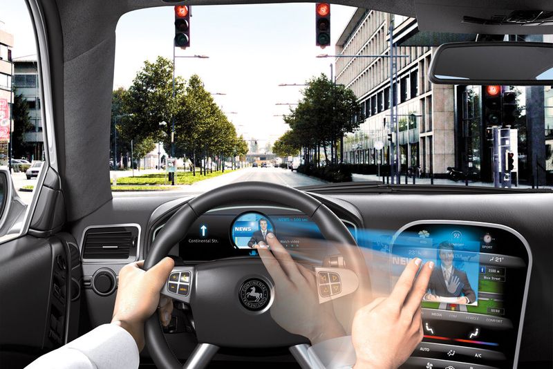 Eine einzige berührungslose Geste mit der Hand reicht beim Magic User Interface von Continental aus, um Inhalte wie von Zauberhand zu verschieben. (Continental)