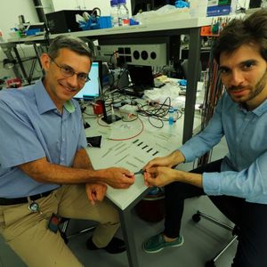 Herbert Shea and Vito Cacucciolo from the EPFL