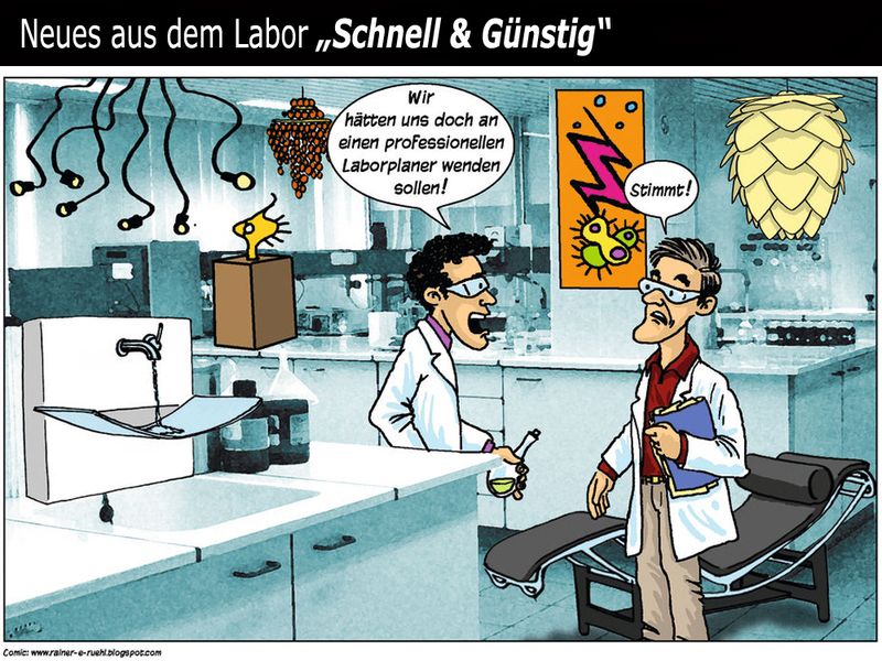 Übersicht unserer Bildergalerien (Comic: www.rainer-e-ruehl.blogspot.com) (Bild: LABORPRAXIS/Rühl)