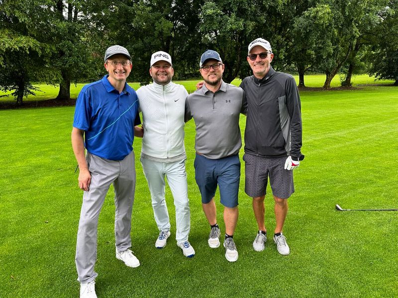 (v. l.) Andreas Zweininger und Marco Ludwig (SVA), Tobias Kurth (TD Synnex) und Bernd Müller (SVA). (Bild: Vogel IT-Medien GmbH)