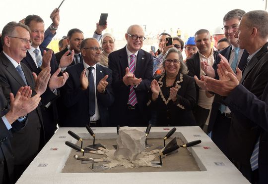 Grundsteinlegung für das neue Marquardt-Werk in El Fejja.(Bild:  Marquardt)